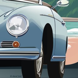 Carte postale - Porsche "356 Speedster" Hawaii - 1956