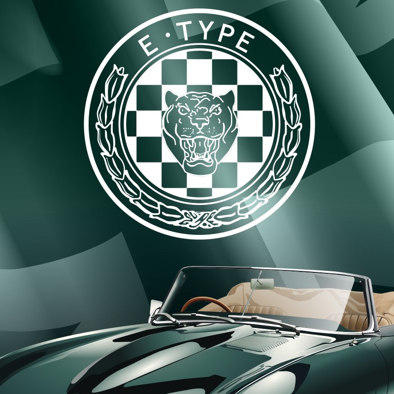 Drapeau/Bannière Jaguar Type E - Fanion Auto Multicolore En Polyester - Neuf